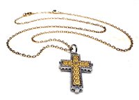 Necklace Arcadia Sacro in Silver Cubic Zirconia CR29 CROCE - CR29 CROCE
